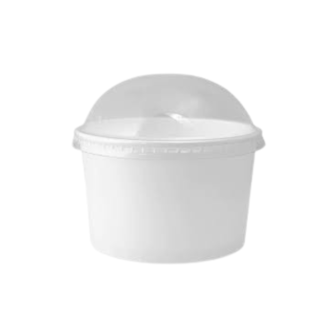 Ice Cream Tub Dome Lids (8oz) - 1000pcs